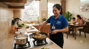 Khách hàng hài lòng với dịch vụ giúp việc nhà ở lại Quận 12