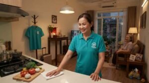 Giúp việc nhà ở lại Quận 5 dọn dẹp nhà bếp sạch bóng