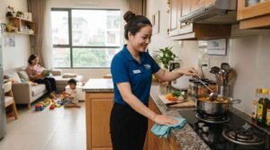 Người giúp việc nhà ở lại Quận 10 giặt ủi và sắp xếp tủ quần áo gọn gàng