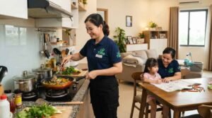 Giúp việc nhà ở lại Long Khánh lau dọn phòng bếp sạch bóng