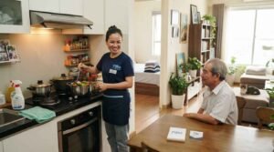 Giúp việc chăm sóc người già ở lại tại Tân An ân cần, chu đáo và tận tâm