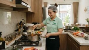 Giúp việc nhà ở lại tại Phú Nhuận phụ huynh chăm sóc và chơi cùng bé