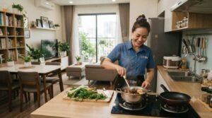 Giúp việc nhà ở lại tại Phú Nhuận chuẩn bị bữa ăn gia đình chu đáo