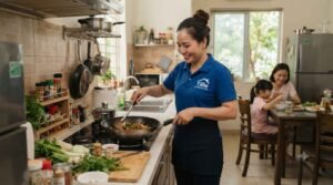 Giúp việc nhà ở lại trông trẻ, chăm sóc em bé tại Bình Chánh