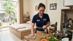 Giúp việc ăn ở lại quận Tân Phú trông trẻ và chơi cùng bé