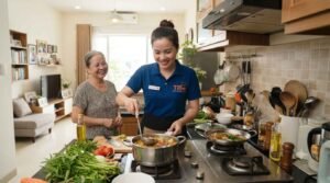 Giúp việc nhà ở lại Bà Rịa chăm sóc người lớn tuổi và em bé