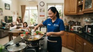 Người giúp việc nhà ở lại nấu ăn ngon cho gia đình tại Bình Chánh