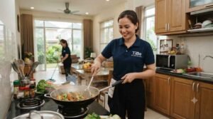 Giúp việc nhà ở lại Long An nấu ăn ngon và chu đáo