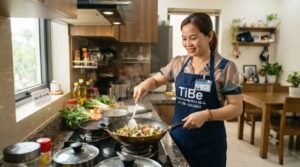 Người giúp việc nhà ở lại tại Thuận An đang lau dọn nhà cửa và giặt ủi đồ