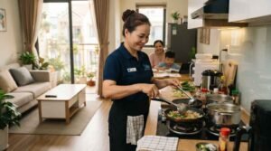Giúp việc nhà ở lại Nhà Bè dọn dẹp phòng khách sạch sẽ